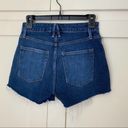 Good American  Cut Off Raw Hem High Rise Blue 464 Short 25 Photo 6