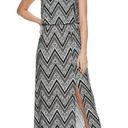 Three Pink Hearts High Neck Slit Maxi Dress Photo 0