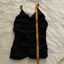 BCBGMAXAZRIA Bcbg Ruched Fitted Black Tank size Medium Photo 6