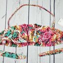 The Bikini Lab NWT  Swim Multicolored Floral Print Bikini Top Women's Size Small Photo 1