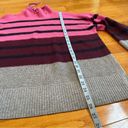 Lou & grey  Striped Wafflestitch Turtleneck Sweater pink gray Sz XL Photo 9