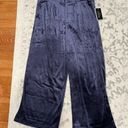 Juicy Couture NWT  Black Label Regal Blue Velour Cropped Wide Leg Pants Size M Photo 6
