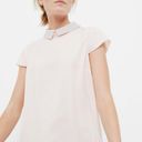 Ted Baker NWOT  Pink Embellished Pearl Collar Cap Sleeve Top Size 1 US 4 Photo 1