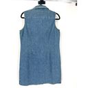 Marsh Landing Vintage 90s  Women's Sleeveless Button-Up Shirt Dress Blue Size 10 Photo 9