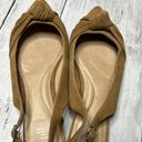 J.Jill  Nicolette Tan Suede Slingback Bow Pointed Flats Photo 2