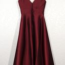 Alfred Sung NWT  Burgundy Sateen Twill V-Neck Hi Low Dress Size 0 Photo 8