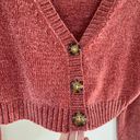 Urban Outfitters Maura Chenille Knit Cropped Button Front Cardigan Sweater Photo 2