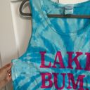 Krass&co Port &  Women's L Lake Bum Graphic Tank Top Blue Tie Dye Swirl Summer Photo 2