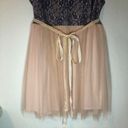 The Moon  Dress Lace & Tulle Blue & Pink Dress w/ Velvety Tie Belt Sz 3X EUC Ethreal Photo 3