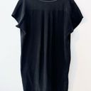 Vince  100% silk black mini dress tunic shirt size small v-neck short sleeve Photo 1