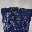 Cache  Navy Blue Sequin Formal Gown Maxi Dress with Slit 4 Photo 12