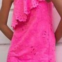 Farm Rio NWT  Pink One Shoulder Eyelet Mini Dress in a size Small Photo 0