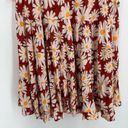 Angie NWT  Women's Daisy Floral V Neck Tired Ruffle Mini Dress Multi-Color Small Photo 4