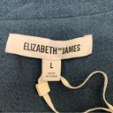 Elizabeth and James  Linen Blend Size Large Trans Tegan Biker Vest Photo 8