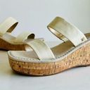 Sam Edelman  Alissa Ivory White Leather Square Open Toe Platform Wedges Photo 0