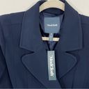 Modcloth NWT  Along for the Ride Navy Blue Crepe Coat Size MEDIUM Photo 5