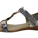 Ecco  Women’s Bouillon Knot Leather Sandals Cognac Reptile Size EU 38 US 7.5 Photo 2