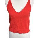 ZARA  Knit Tank Top Cropped Sweater Blood Orange Size Medium Photo 0