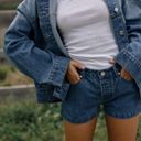 PARKE Denim Mini Shorts Photo 2