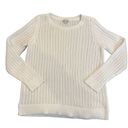 Talbots  White Pullover 100% Cotton Knitted Sweater White Size M Photo 0