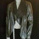 Bar III HP!  Black Faux Leather Drape Jacket (S) Photo 1