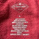 st. john's bay Maroon Red 1/4 Zip Fleece Pullover Sweater Large Photo 4