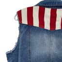 Vintage Y2K American Flag Denim Vest Western Country Cowgirl Size undefined Photo 6