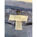 cupio , Size Medium, Periwinkle Short Sleeve, Puff Sleeve Knit Sweater, Comfy Photo 2