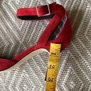 Marc Fisher Women red suede ankle wrapped pointed toes stilettos d’orsay shoes, Size 61/2M Photo 6