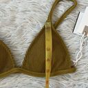 Good American  Women’s Always fits Triangle bikini top in dirty olive001 size 1 Photo 8