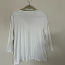 L.L.Bean  White 3/4 Sleeves Shirt Size XL Supima Cotton Photo 1