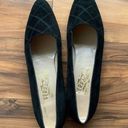 Salvatore Ferragamo  vintage quilted velvet flats 10.5 Photo 0