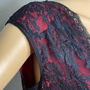 Chelsea & Violet Black Lace Over Red Short Sleeve High Low Dress Size Small Photo 3