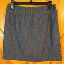 L.L.Bean  Women’s Sz 4 Denim Jean Skirt Fall Script Label Soft Cotton Linen (2522) Photo 0