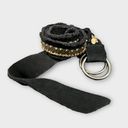 Gap Black Suede and Bronze Metal Belt Medium Photo 0