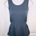 Modcloth  Side Smocked Tank Top Easily Leisurely Knit Blue XXS Photo 5