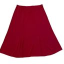 Kathie Lee Collection  Y2K / vintage Skirt Dark Cherry Red Pull On A Line Flare Photo 5