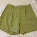 Abercrombie & Fitch Abercrombie LIME High Rise Premium Crepe Tailored Short Photo 0