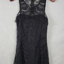 TCEC  Women Dress Size M Black Eyelash Scallop Lace Sleeveless Open Back Cocktail Photo 0