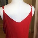 Isabel Maternity  Red Spaghetti Strap Blouse Photo 5