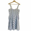 Draper James  Seer Sucker Blue & White Bow Dress Size 8 NEW Photo 5