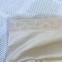 VINTAGE champagne cream nylon lace midi slip dress Tan Size 1X Photo 3