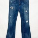 Hudson Jeans Hudson Y2K Vintage Flared Distressed Dark Wash Blue Jeans Size 28 Photo 0