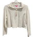 Stoney Clover Lane  x Target Cropped Half Zip Sweatshirt in White‎ XS Photo 0