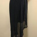 Forever 21 High Low Chiffon Black Skirt Large Photo 3