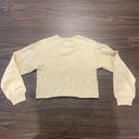 NWOT Things Between Cream Cropped Crewneck Sweatshirt Size Small! Photo 2