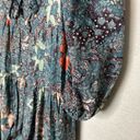 Ulla Johnson  Kemala Floral Poplin Midi Dress Malachite Prairie Size 6 Blue Green Photo 4