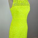 J.Crew  Collection Neon Yellow Lace Sheath Dress Photo 2