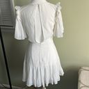 Here Comes the Sun  white ruffle sleeves open back mini dress Photo 2