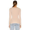 The Range  No Bra Club Long Sleeve Crew Top in Saddle XSmall Womens Tee Top Photo 2